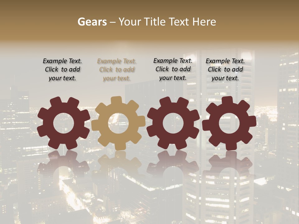 Street Tower Cityscape PowerPoint Template