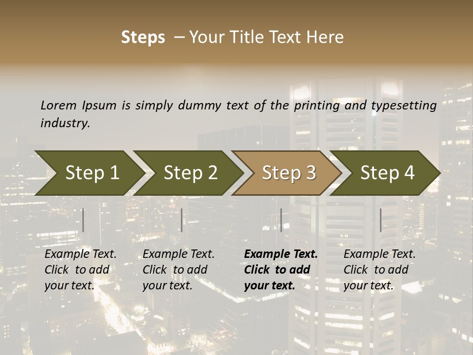 Street Tower Cityscape PowerPoint Template