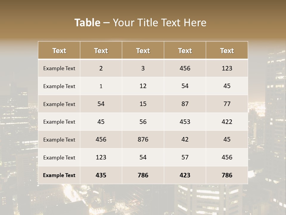 Street Tower Cityscape PowerPoint Template