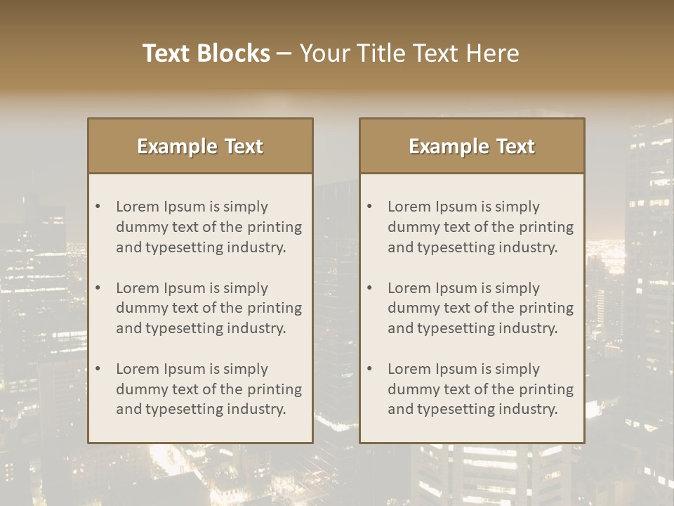 Street Tower Cityscape PowerPoint Template