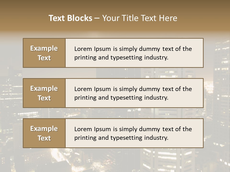 Street Tower Cityscape PowerPoint Template