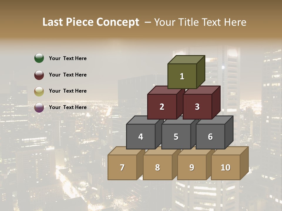 Street Tower Cityscape PowerPoint Template