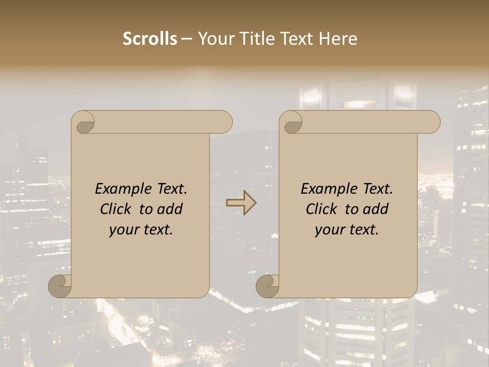 Street Tower Cityscape PowerPoint Template