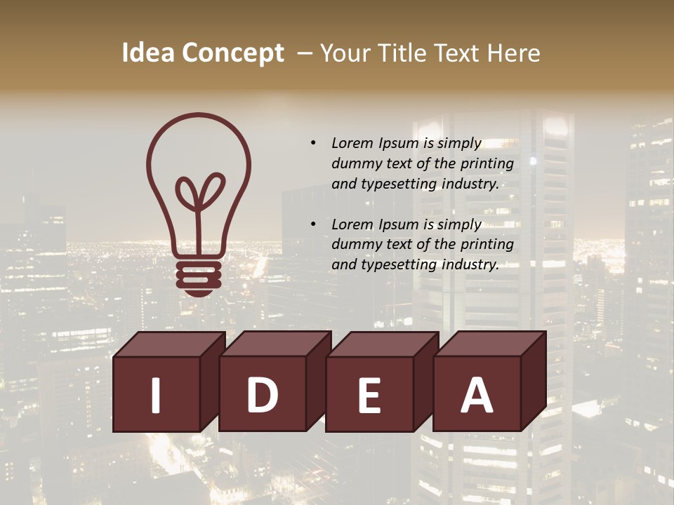 Street Tower Cityscape PowerPoint Template