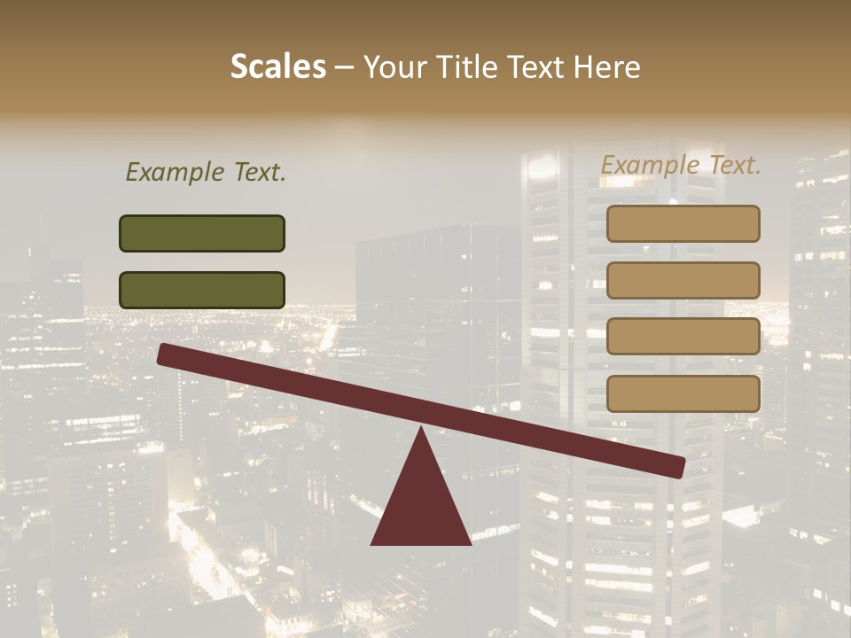 Street Tower Cityscape PowerPoint Template