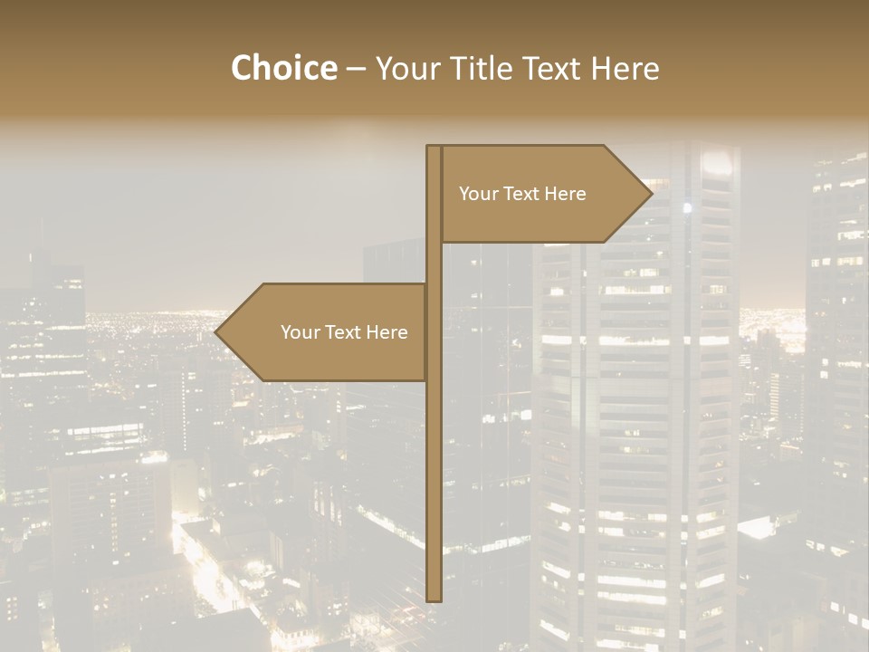 Street Tower Cityscape PowerPoint Template