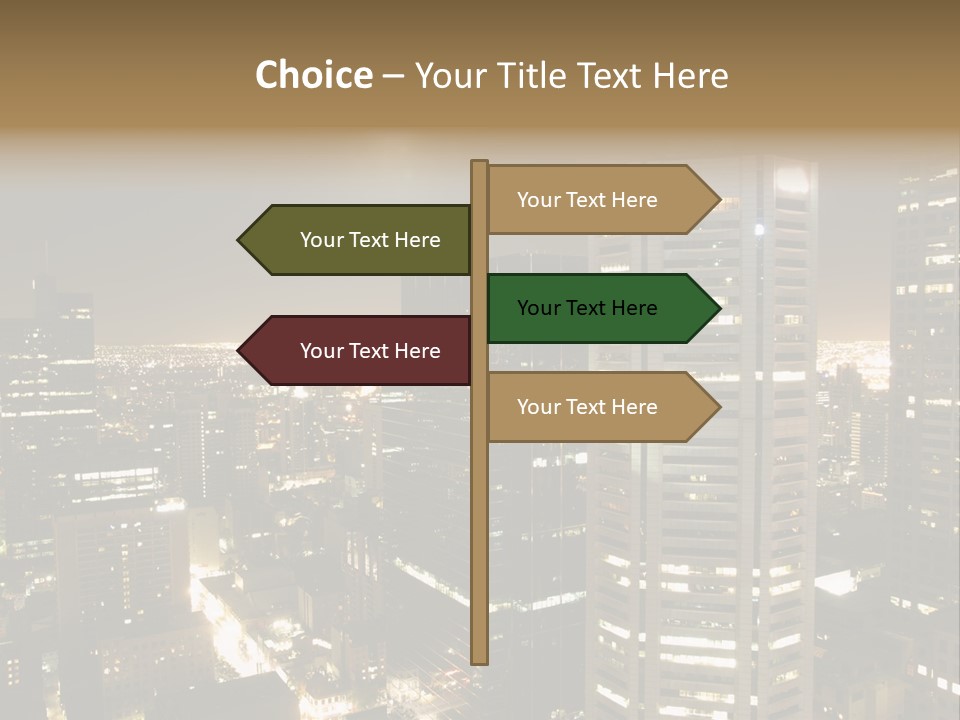 Street Tower Cityscape PowerPoint Template