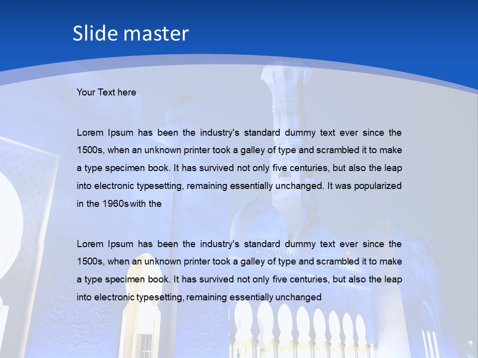 Sheikh Zayed Mosque PowerPoint Template