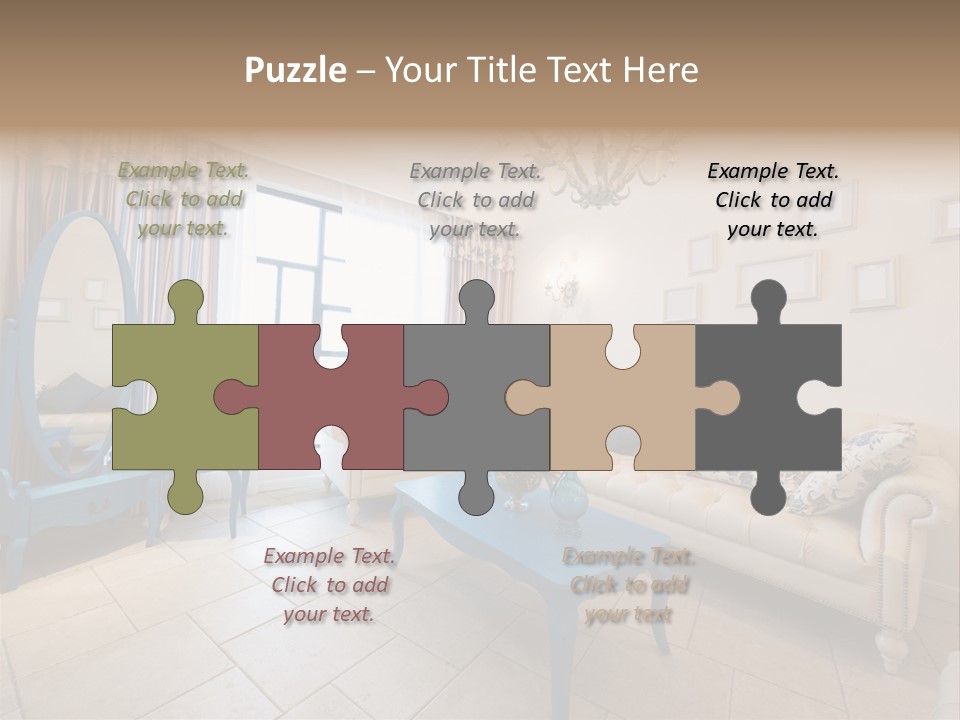 Blue Interior Design PowerPoint Template