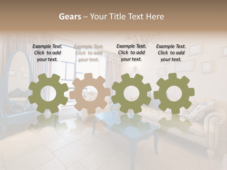 Blue Interior Design PowerPoint Template