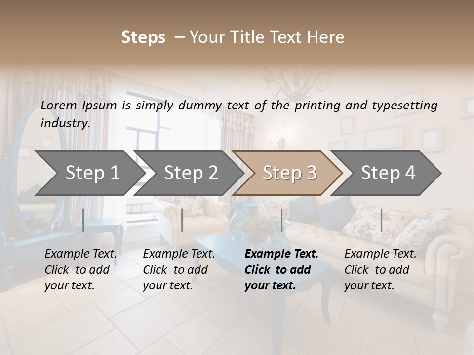 Blue Interior Design PowerPoint Template