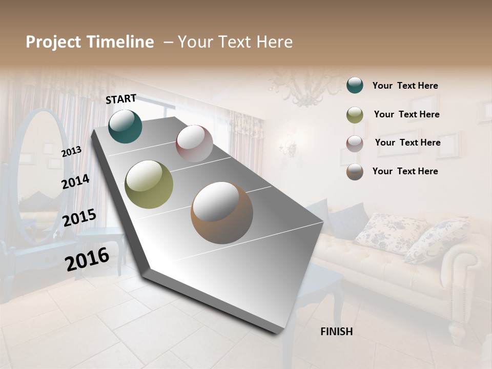 Blue Interior Design PowerPoint Template