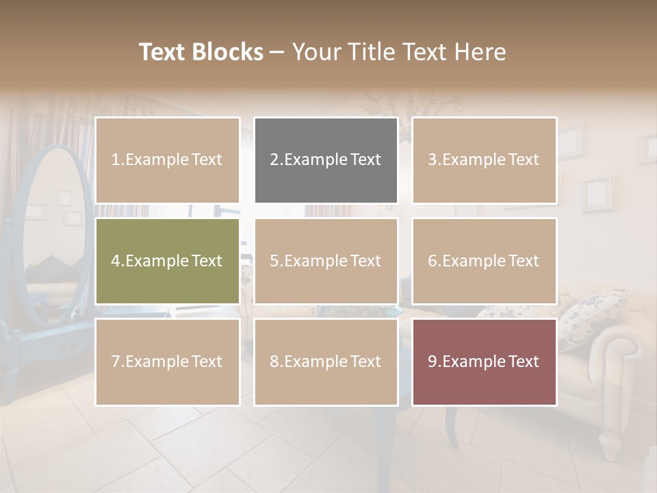 Blue Interior Design PowerPoint Template