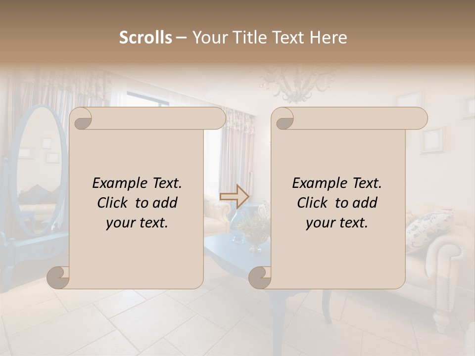 Blue Interior Design PowerPoint Template
