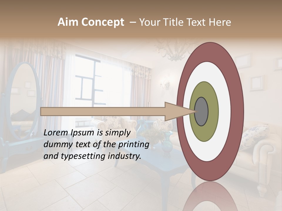 Blue Interior Design PowerPoint Template