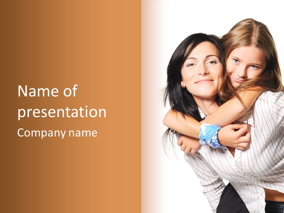 Mother And Daughter PowerPoint Template