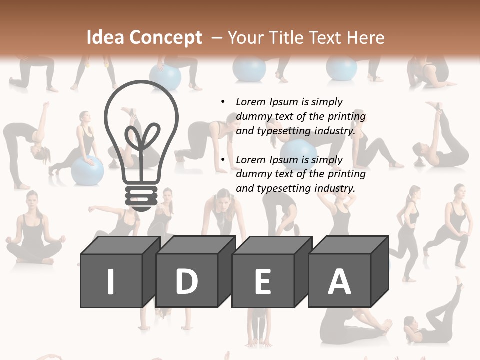 Pilates Ball Exercises PowerPoint Template