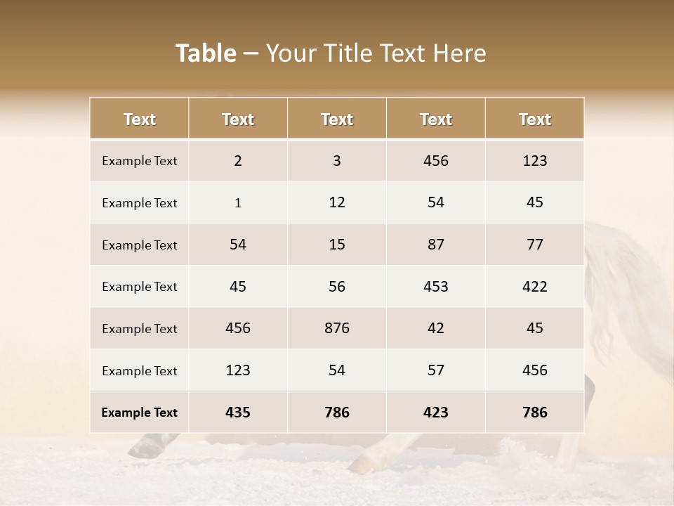 Horse Wallpaper For Desktop PowerPoint Template