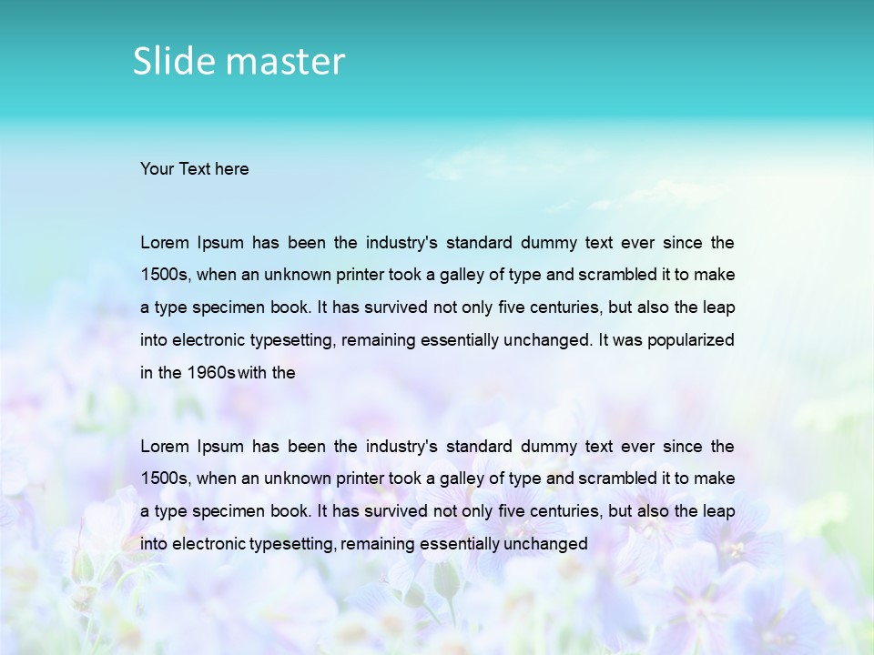 Summer Flowers PowerPoint Template
