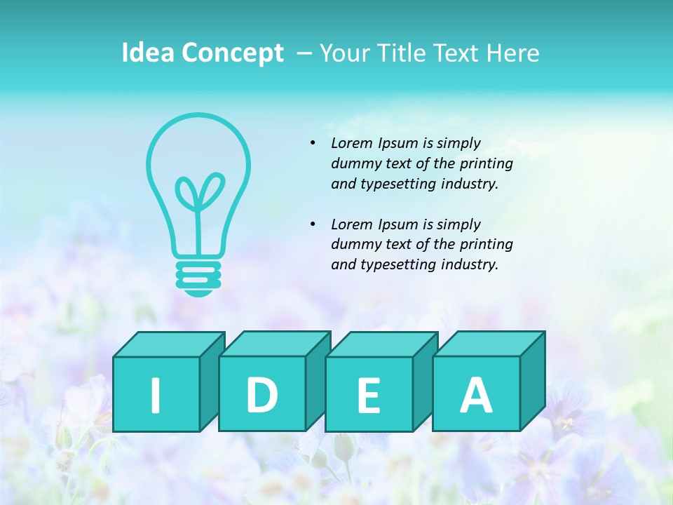 Summer Flowers PowerPoint Template