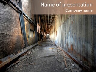 Shelter Broken Industrial PowerPoint Template