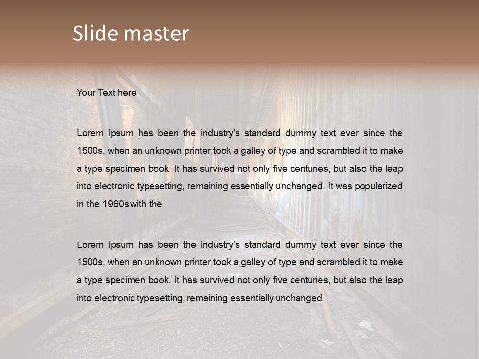 Shelter Broken Industrial PowerPoint Template