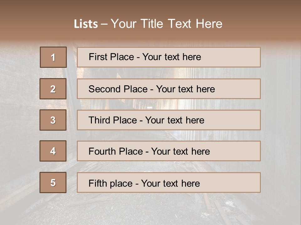 Shelter Broken Industrial PowerPoint Template