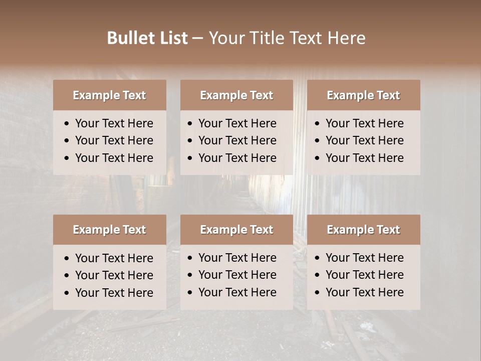 Shelter Broken Industrial PowerPoint Template
