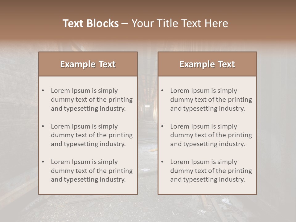 Shelter Broken Industrial PowerPoint Template