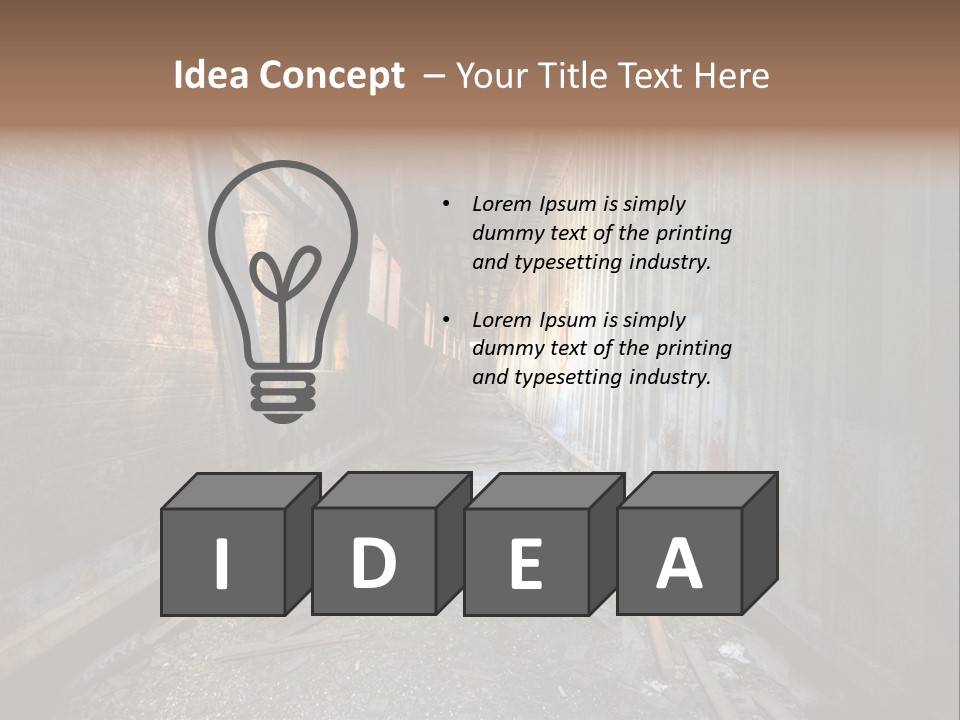 Shelter Broken Industrial PowerPoint Template