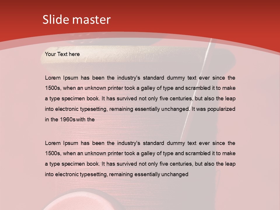 Sewing Closeup Spool PowerPoint Template