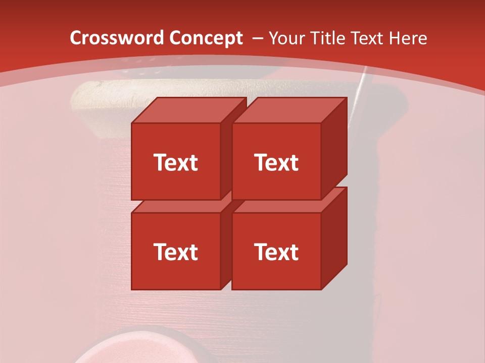 Sewing Closeup Spool PowerPoint Template