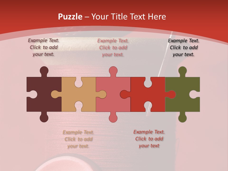 Sewing Closeup Spool PowerPoint Template