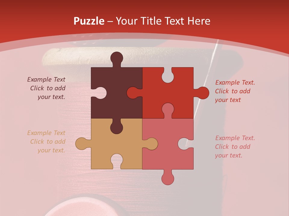 Sewing Closeup Spool PowerPoint Template