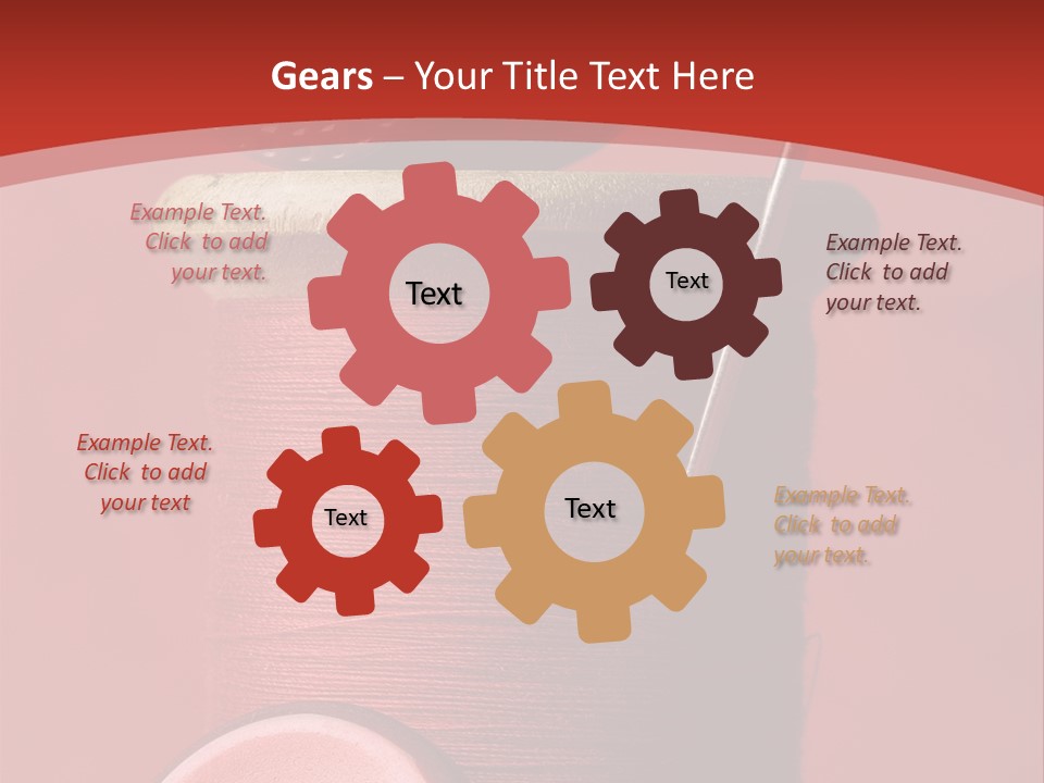 Sewing Closeup Spool PowerPoint Template