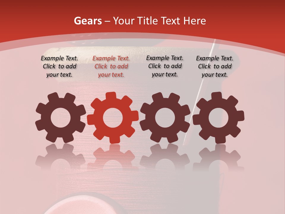 Sewing Closeup Spool PowerPoint Template