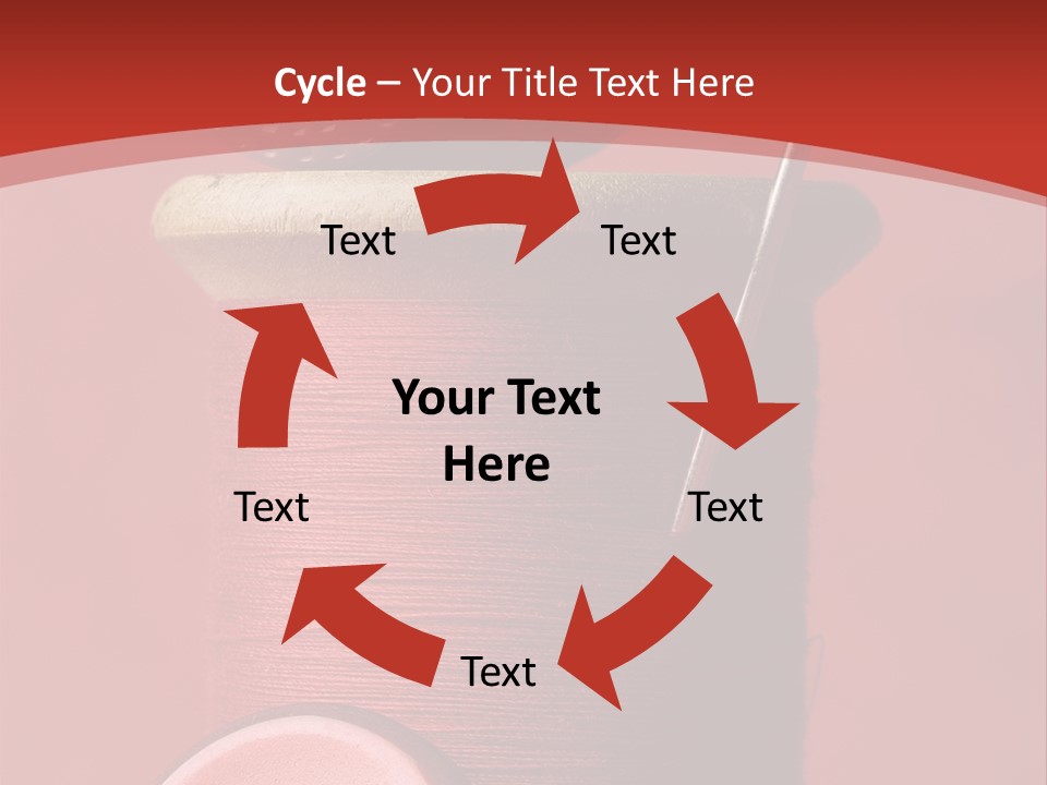 Sewing Closeup Spool PowerPoint Template