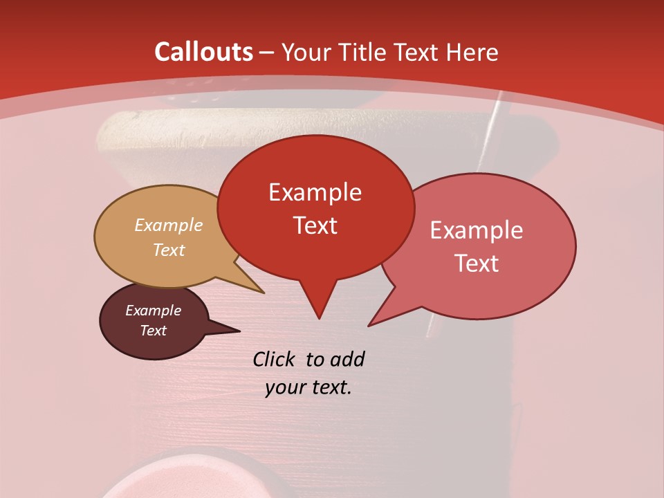 Sewing Closeup Spool PowerPoint Template