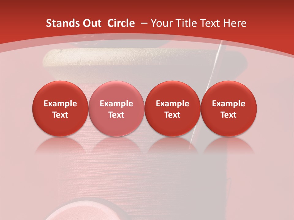 Sewing Closeup Spool PowerPoint Template