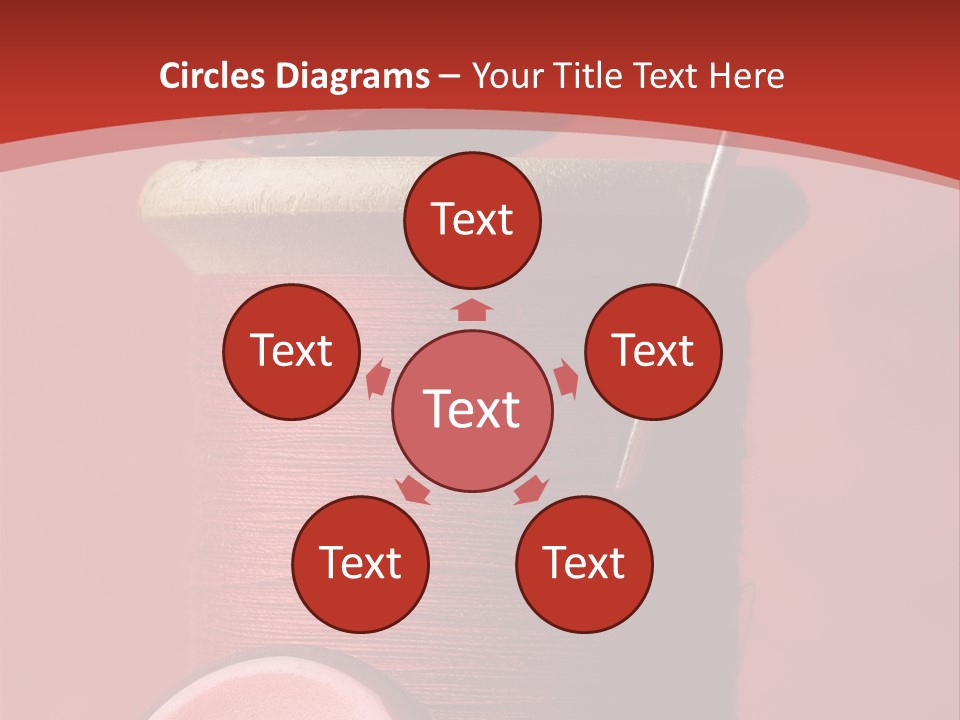 Sewing Closeup Spool PowerPoint Template