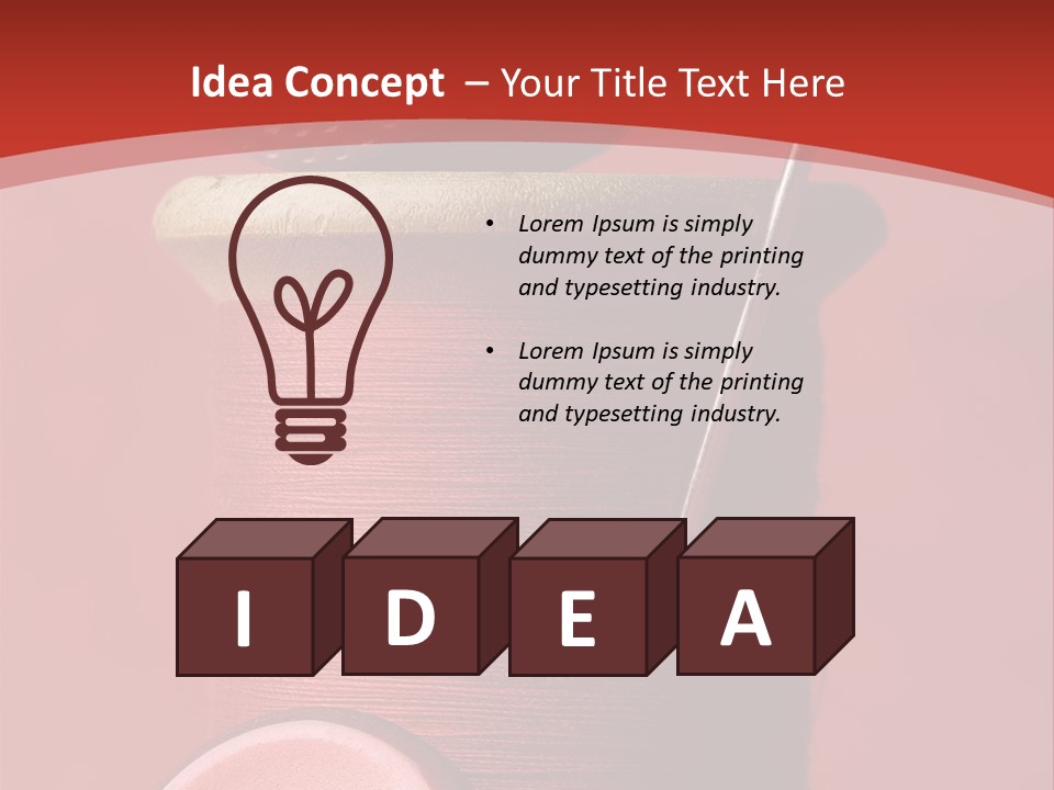 Sewing Closeup Spool PowerPoint Template