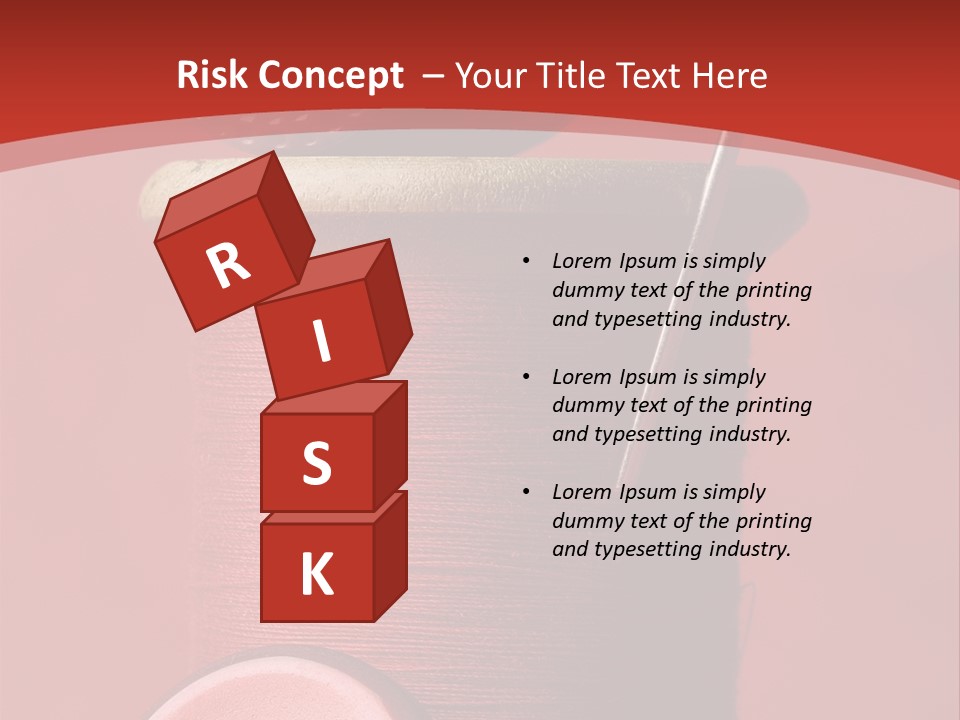 Sewing Closeup Spool PowerPoint Template