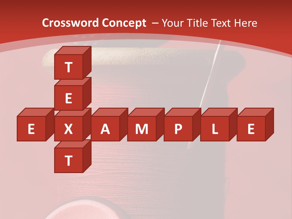 Sewing Closeup Spool PowerPoint Template