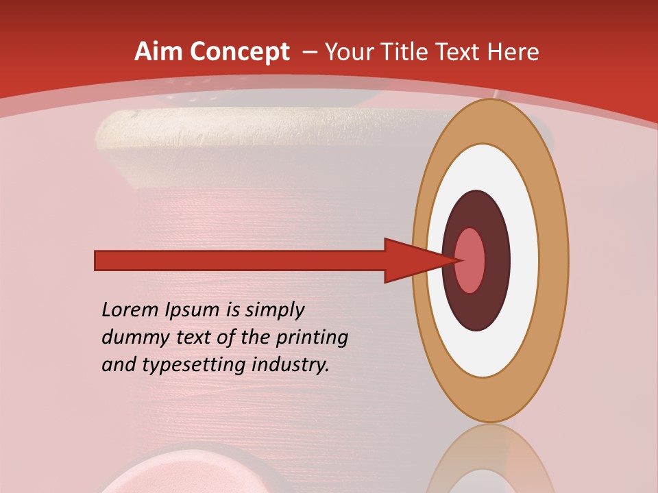 Sewing Closeup Spool PowerPoint Template