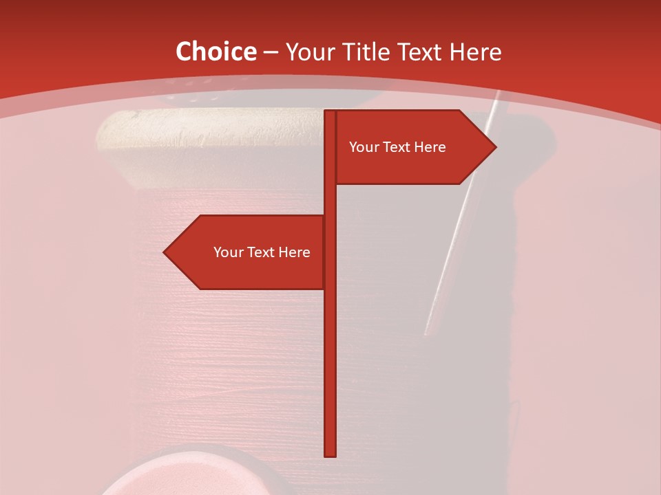 Sewing Closeup Spool PowerPoint Template