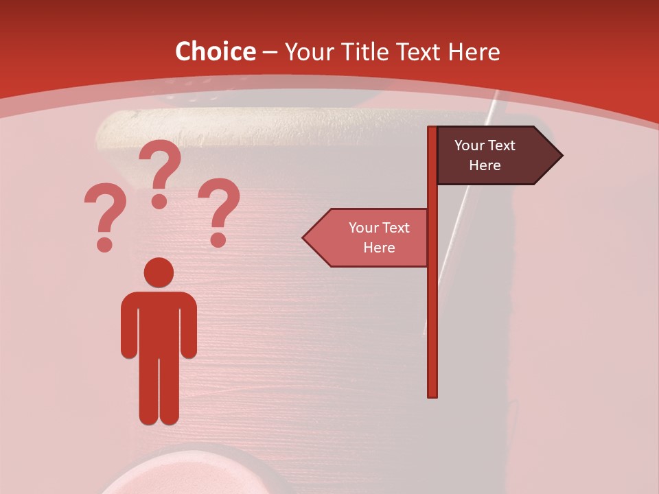 Sewing Closeup Spool PowerPoint Template