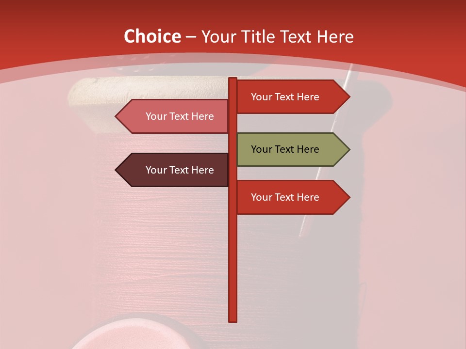 Sewing Closeup Spool PowerPoint Template