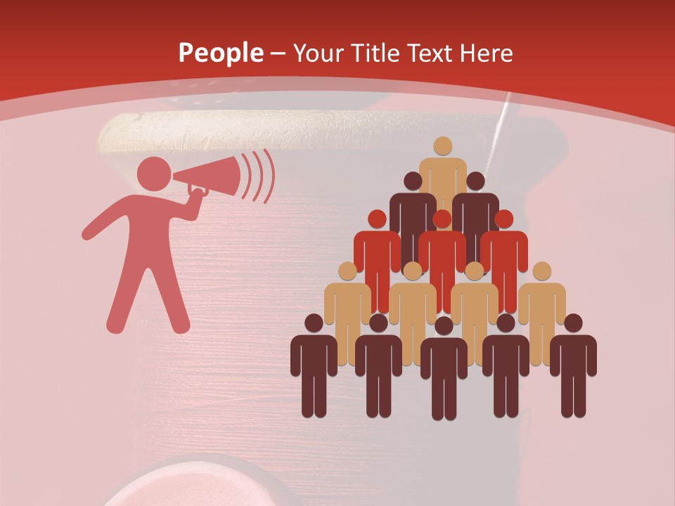 Sewing Closeup Spool PowerPoint Template