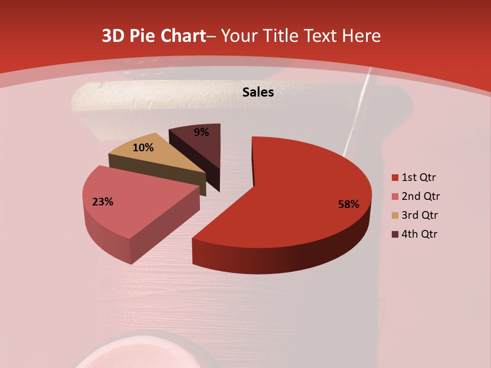 Sewing Closeup Spool PowerPoint Template