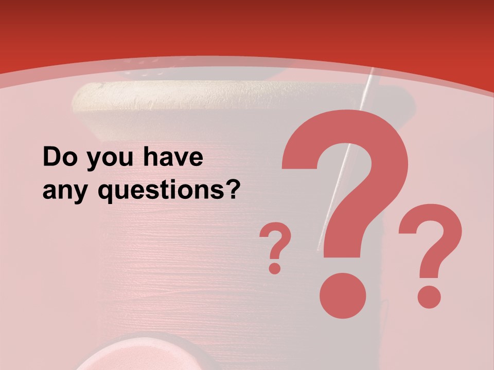 Sewing Closeup Spool PowerPoint Template